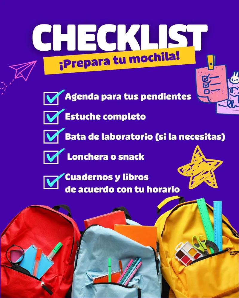 Checklist para un regreso a clases exitoso
